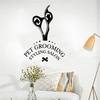 funny pet grooming vinyl decals wall stickers for kids room living room home decor wall stickers waterproof wallpaper3749