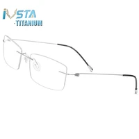 ivsta b pure titanium men rimless optical glasses frame women frameless prescription eyeglasses ultralight myopia