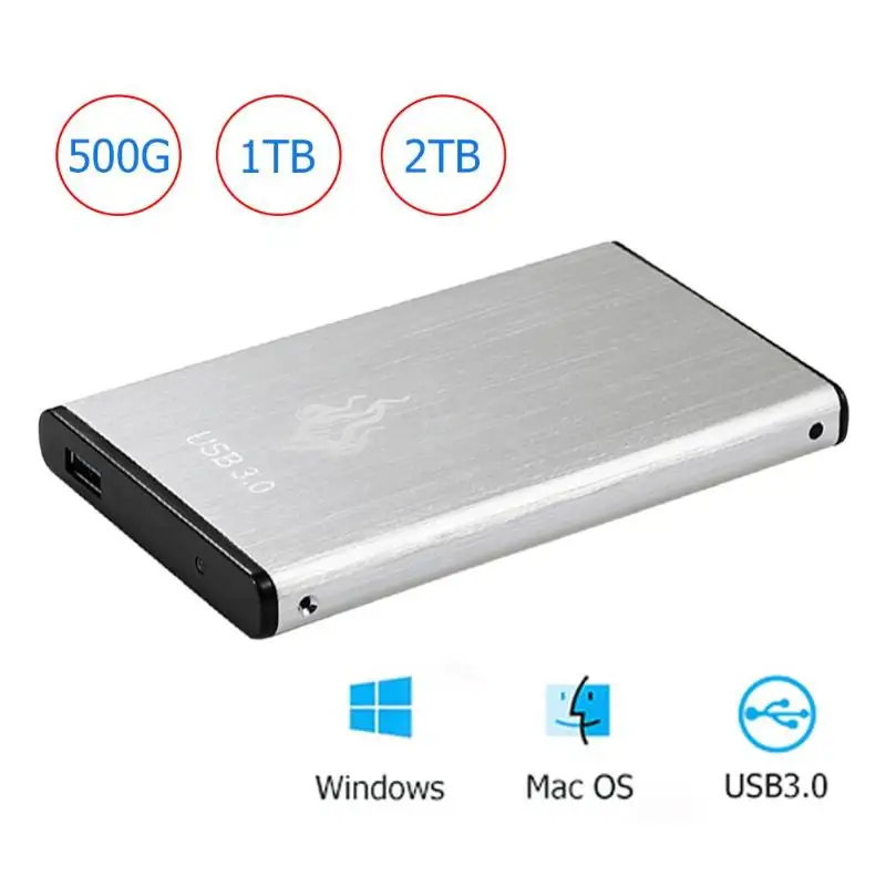 Новинка 2,5 дюйма 2 ТБ/1 ТБ/500 Гб USB3.0 внешний жесткий диск SATA III устройство хранения памяти HDD для портативных ПК Внешние жесткие диски