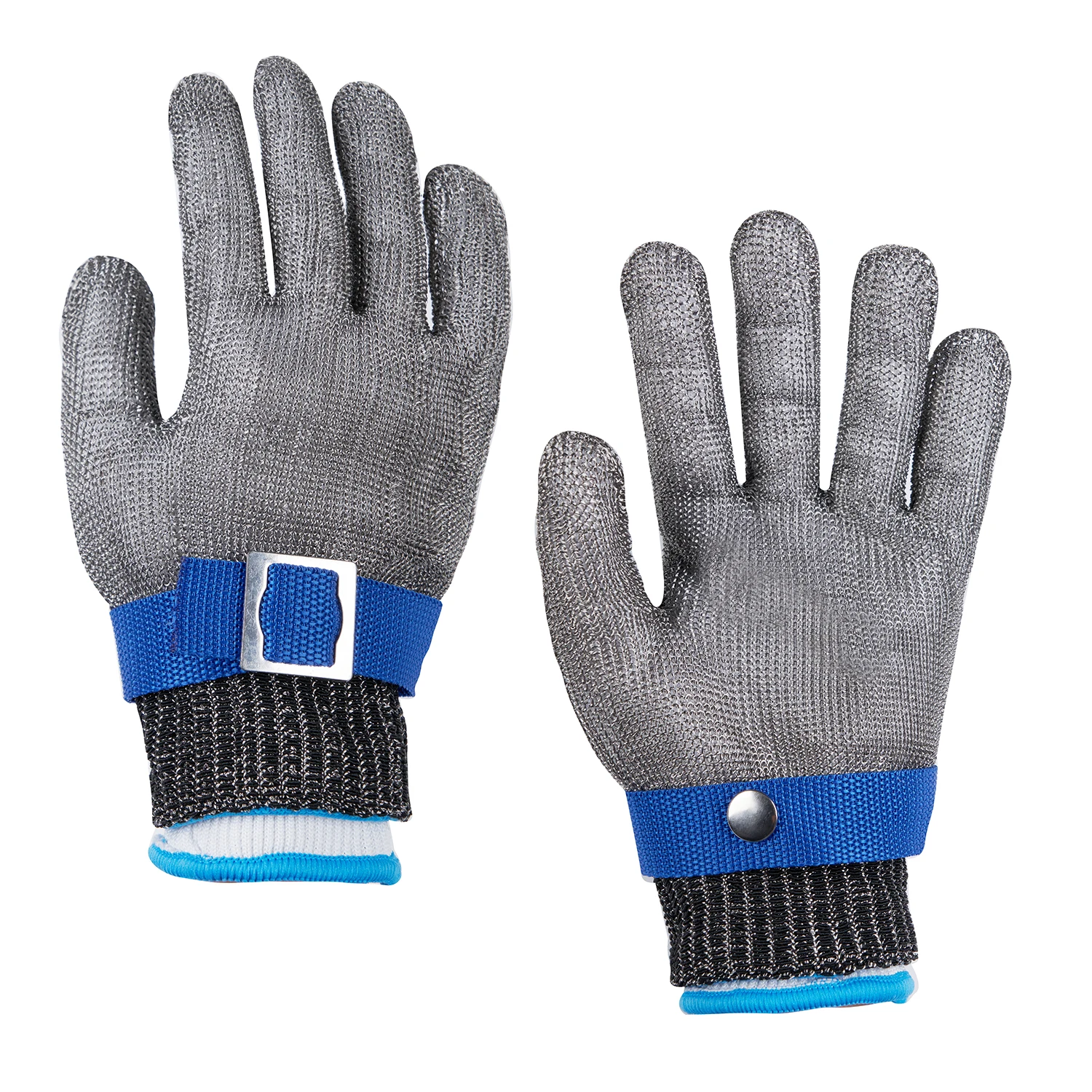 Перчатки с защитой от порезов ThreeH из нержавеющей стали с сетчатой структурой 316L уровня защиты 5 для мясника и шелушения устриц.