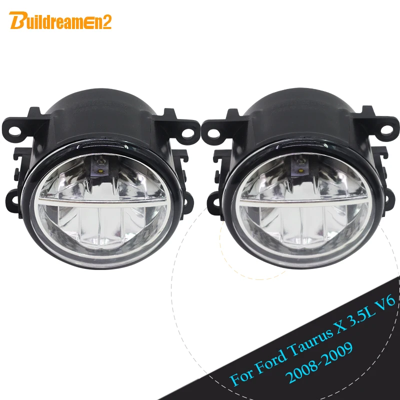 

Buildreamen2 For Ford Taurus X 3.5L V6 2008 2009 Car Styling LED Fog Light Daytime Running Light DRL White 12V 2 Pieces