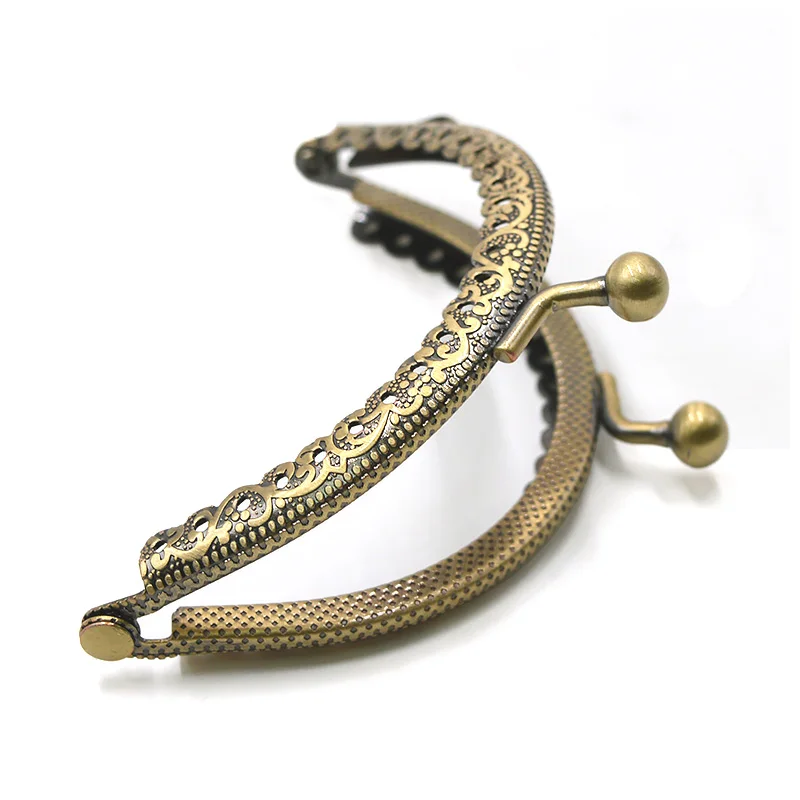 Оптовая продажа 10 шт. круглая металлическая рамка для кошелька ручка