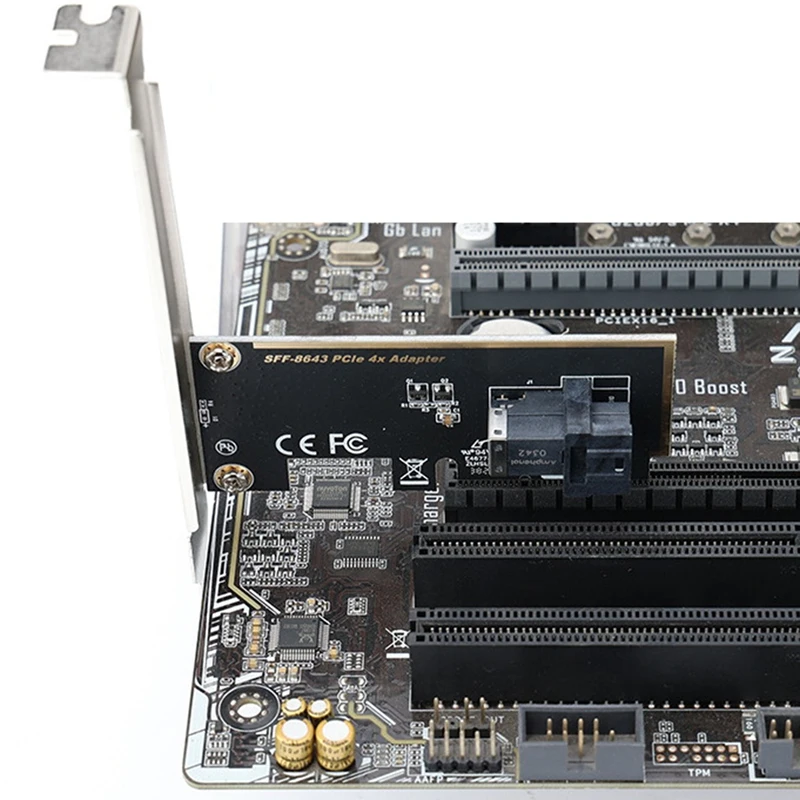 

PCIE to 4-Port SATA Card PCIE U2 Adapter Card Interface SFF-8643 4-Port SATA Expansion Card 4 Hard Disk Adapter Card