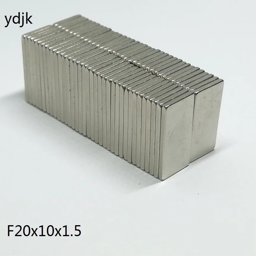 10 шт./лот N35 NdFeB прямоугольный Блок Неодимовый магнит 20x10x1 5 20*10*1 Магниты 5|Магнитные