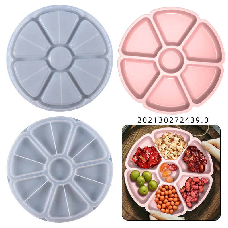 

DIY Crystal Epoxy Drop Mold New Creative Petal Storage Plate Nut Plate Home Decoration Silica Gel Mold Handcraft