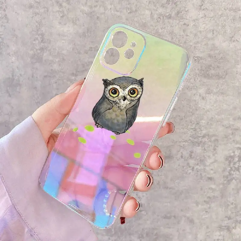 

Animal Owl art Phone Case For iphone 11/12 Pro 11Pro/12Pro Max mini 6 7 8 6s Plus Case For iphone X XR XS max SE 2020 Apple