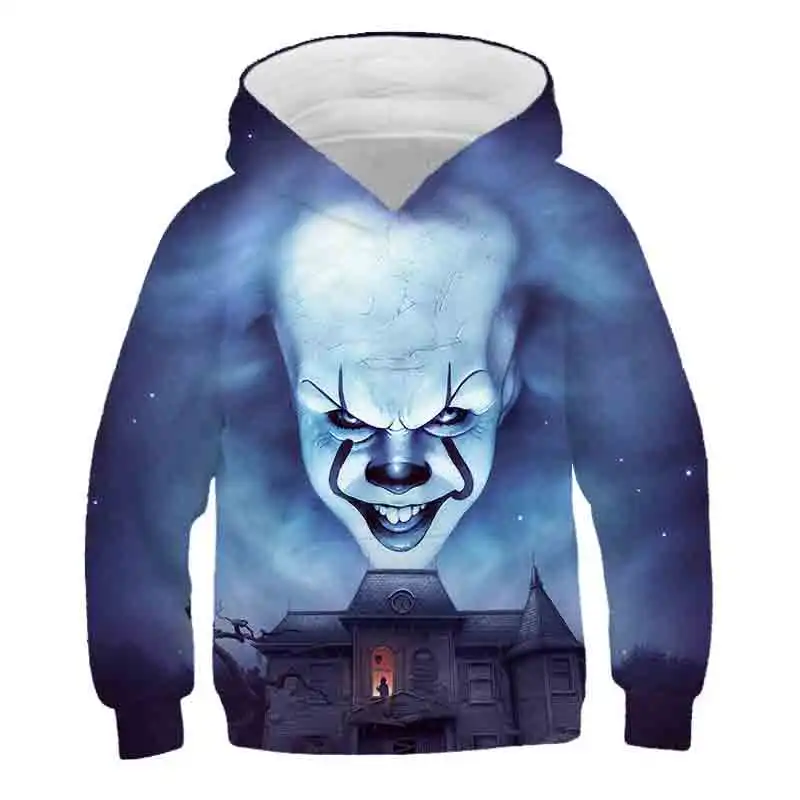 

Hip Hop Joker Face Kids Pullovers 2020 New Autumn and Winter Boys Girls Fashion Sweatshirts Child polyester Pullovers Clothes