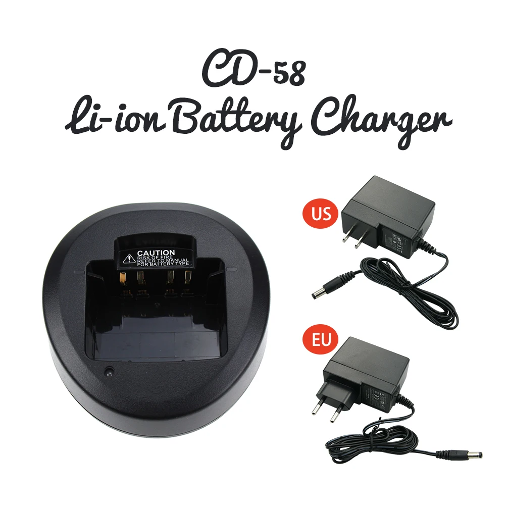 CD-58 Li-ion Battery Charger for Vertex EVX531 EVX534 EVX539 VX351 VX354 VX451 FNB-V130LI V133LI