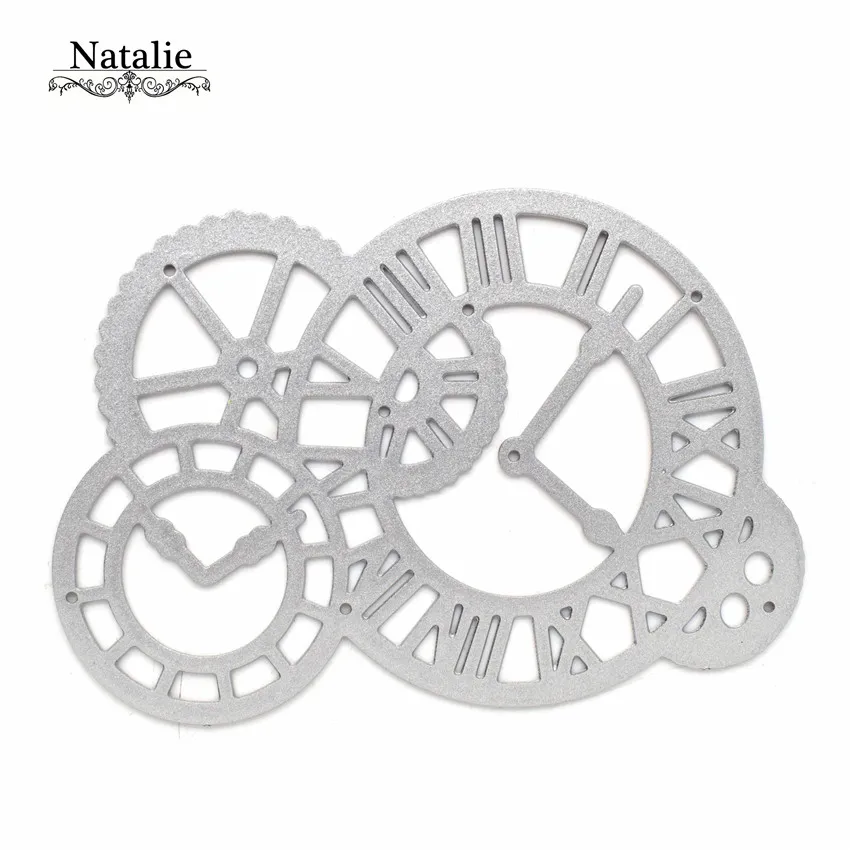 Часы высекающие шестерни рамка штампы трафарет для сделай сам скрапбукинг