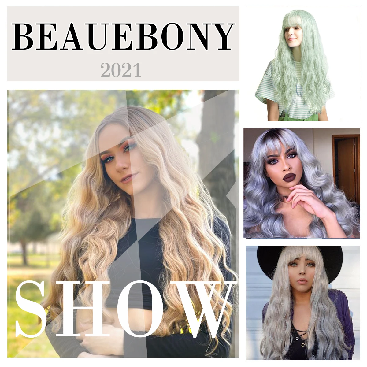 Beauebony синтетические волосы Мёд парик длинные волнистые для Для женщин эффектом