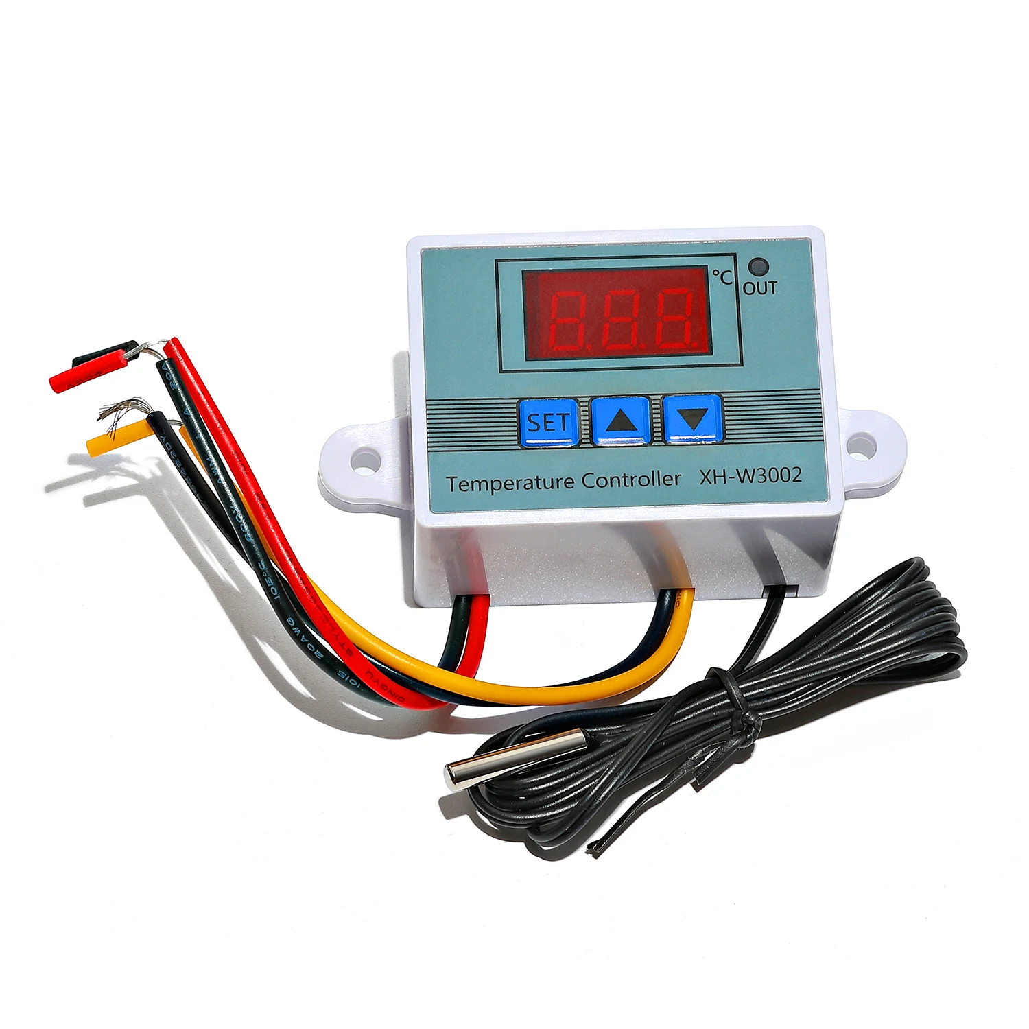 DC12V 24V AC110V-220V LED digital thermostat temperature controller NTC sensor temperature control switch relay output