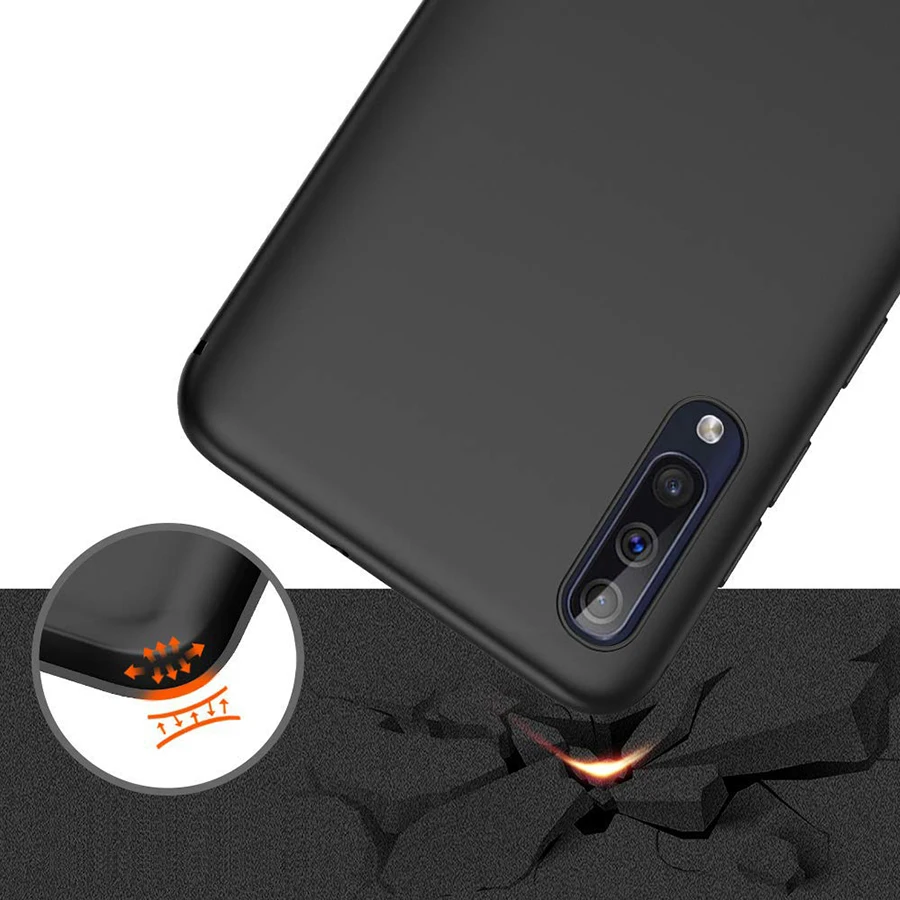 Мягкий силиконовый матовый чехол для Samsung Galaxy A60 A20 черный телефона A50 A40 A30 A70