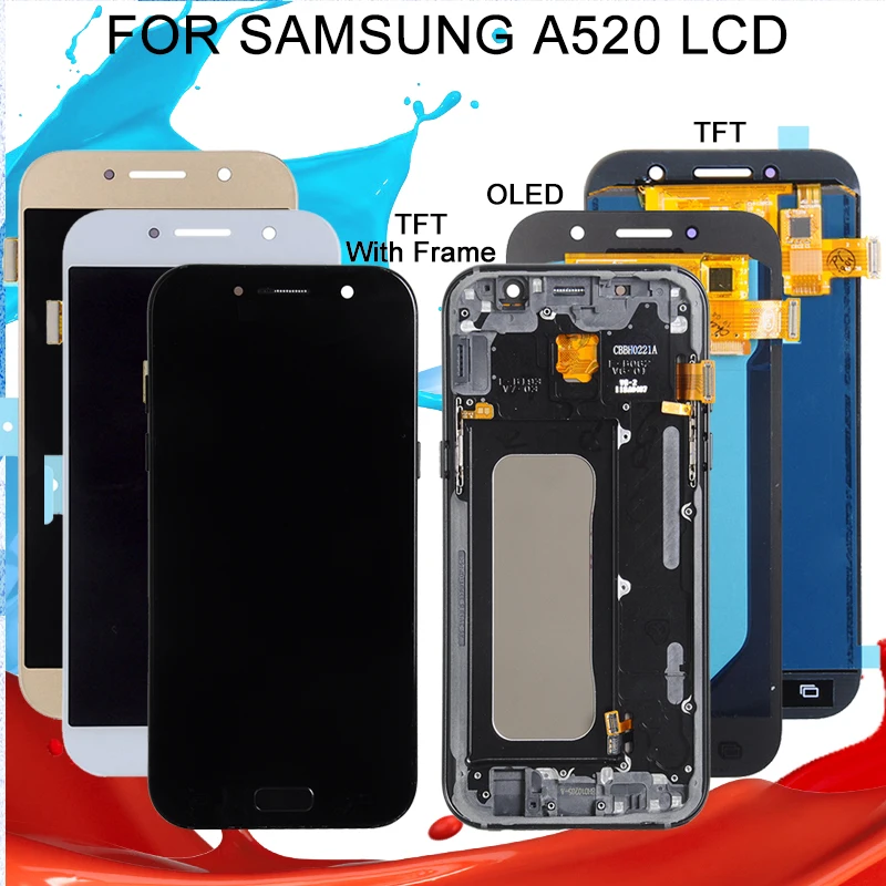 Catteny A520 Lcd для Samsung Galaxy A5 2017 дисплей с кодирующий преобразователь сенсорного