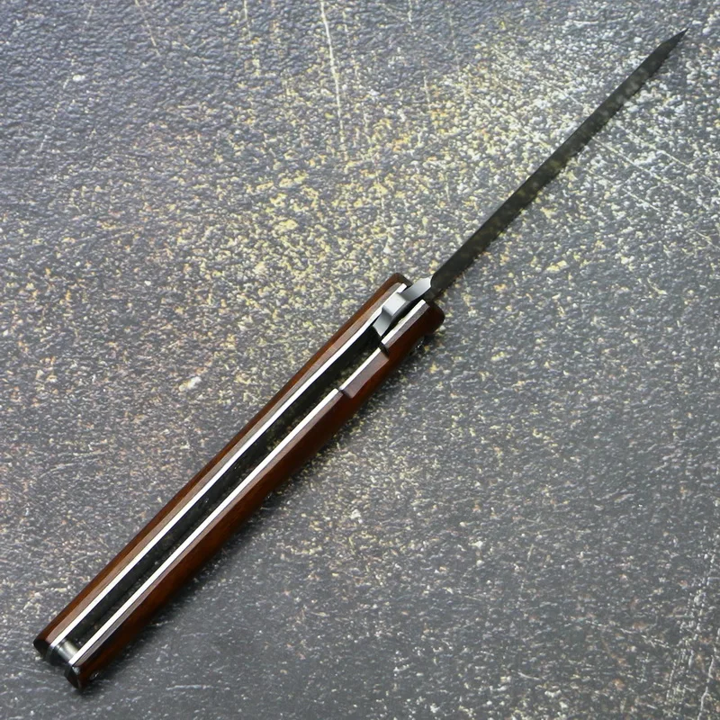 Складной нож M390 с деревянной рукояткой карманный медный подшипник для охоты