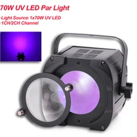 with two lenses led flat par 1x70w violet color lighting uv with dmx512 for disco dj projector machine party stage decoration