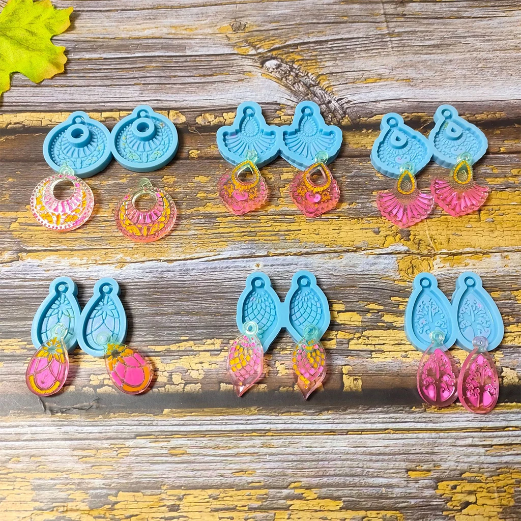 

Earrings Epoxy Resin Mold Eardrop Dangler Silicone Mould DIY Crafts Jewelry Pendants Ornaments Casting Tools