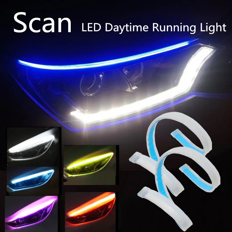 2 шт. Универсальный DRL светодиодный светильник для автомобиля дневной ходовой