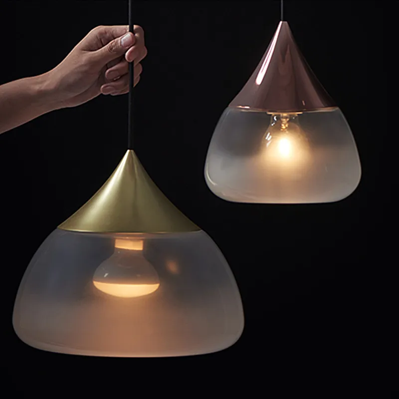 Nordic Mist Pendant Light Simple glass pendant light Creative Design lamp rose gold for Dining Room Bar Corridor art deco lamp