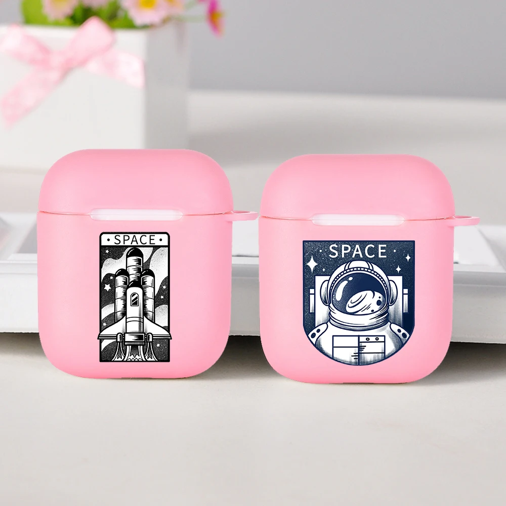 

Silicone cover for Airpods 1/2 Earphone Luxury cartoon space astronaut soft Fundas Airpods Case Air Pods Charging Box Bags coque