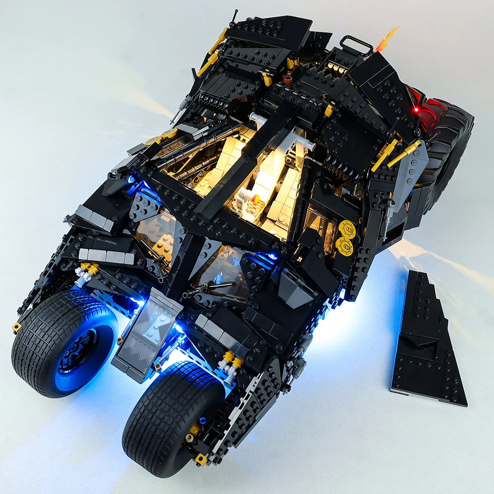 Набор со светодиодсветильник кой для Batmobile Tumbler 76240 автомобильные игрушки блоки