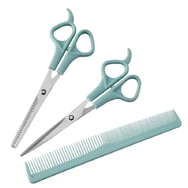

3PCS Hairdressing Scissors Kit Hair Cutting Scissor for Thinning Hair Barber Salon Shear Home Flat Tooth Scissor Comb Hair Style