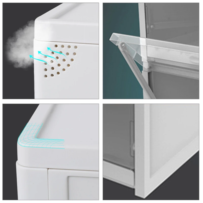 

1/3PCS Shoes Box Thickened Transparent Drawer Case Plastic Shoe Boxes Stackable Box Shoe Organizer Shoebox storage Shoe rack