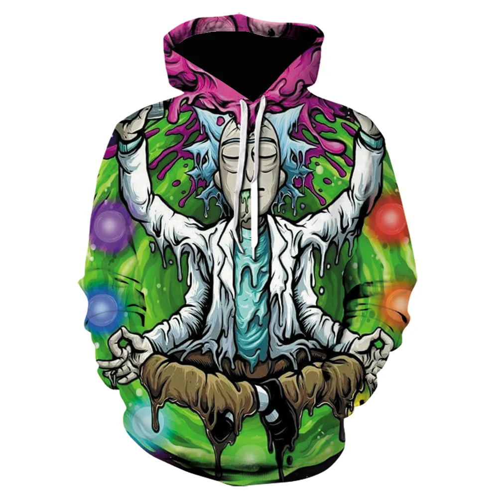 

Fashion brand Hip Hop Men Hoodies casual hooded Funny 3D printing black Hoodies Sweatshirt Male anime winter Jackets
