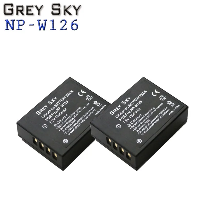 2 battery 2 шт. 1500 мАч NP-W126 NP W126 NPW126 батареи+ ЖК двойное зарядное устройство для Fujifilm Fuji X-Pro1 XPro1 X-T1 XT1, HS30EXR HS33EXR X PRO1 - Цвет: 2 battery