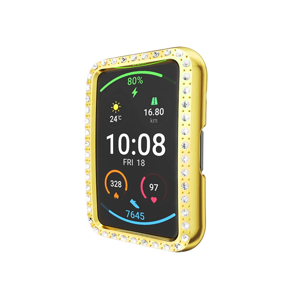 1Pc Diamond Bumper Protective Case For Huawei Watch Fit Watch Cover Shiny Protector Edge Frame Smartwatch Accessories Dropship