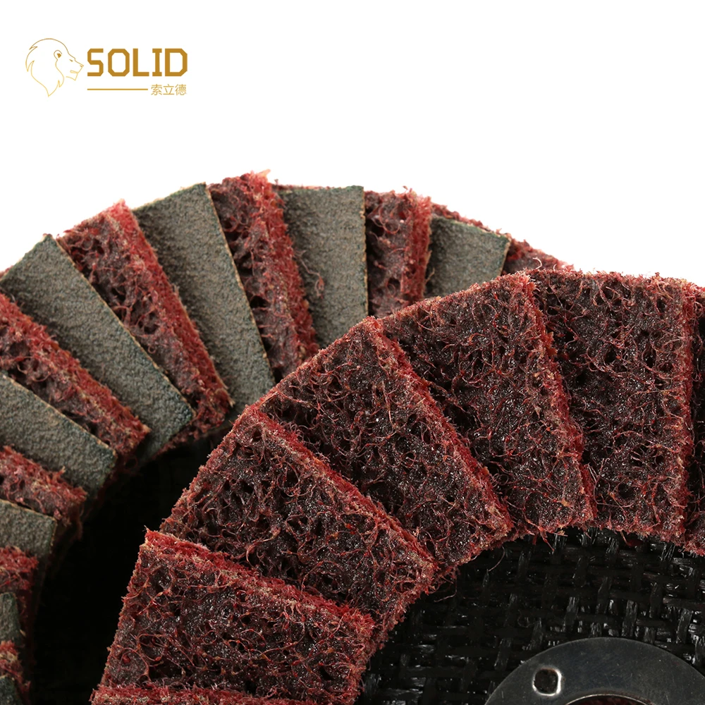 

2Pcs 4"100mm Non-Woven Sanding Flap Disc Metal Polishing Wheels with 5/8" Bore for Angle Grinder Surface Cleaning and Grinding