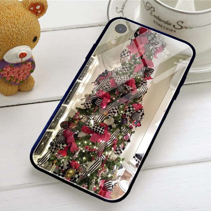 Забавные украшения для рождественской елки iphone 5 5S SE 2020 X XR XS 11 Pro Max 8 6 6S 7 Plus чехлы из
