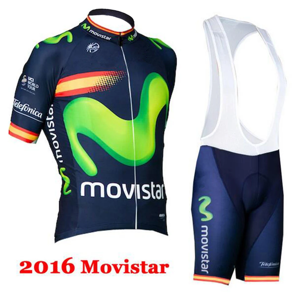 Черная одежда для велоспорта movistar, быстросохнущая одежда для велоспорта, мужская летняя одежда для велоспорта 16D, набор велосипедных шорт - Цвет: 8