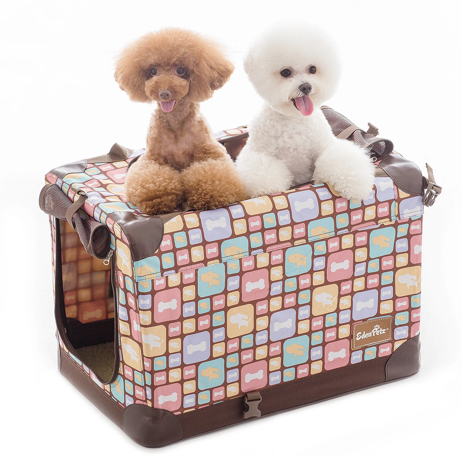 

EDENPETZ Luxury Large Pet Dog Car Carrier Seat Bag Foldable Waterproof Mesh Bag Travel Carrying Cat Puppy Basket Cage