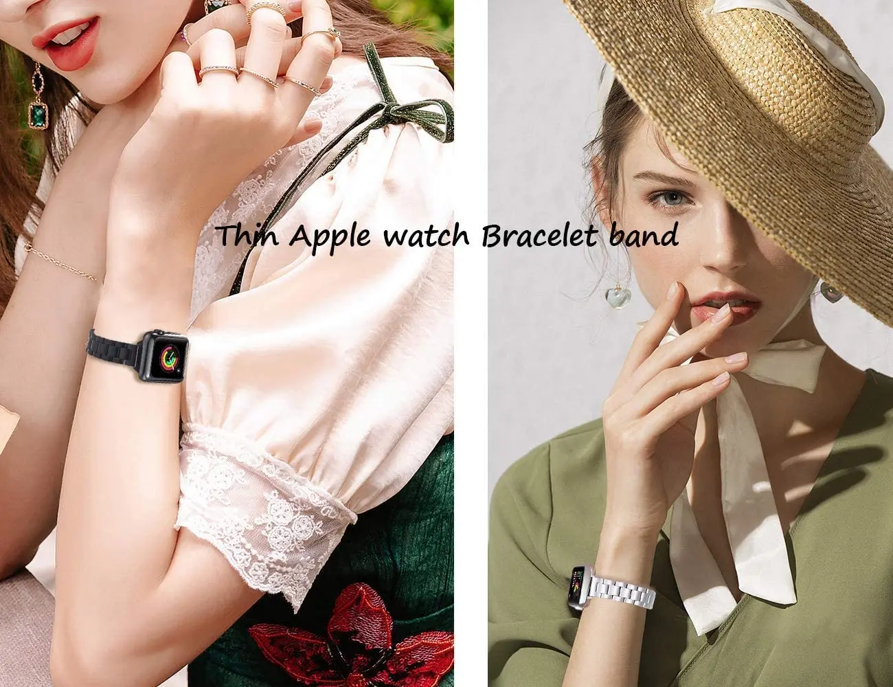 Stainless Steel Strap For Apple Watch Band Women 38mm 42mm 40mm 44mm Metal Replacement Bracelet iWatch Series 8/7/6/SE/5/4/3/2/1