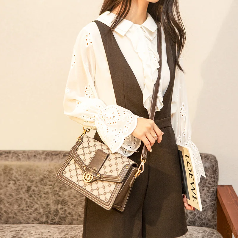 

Retro Printing Crossbody Bag for Women Luxury Handbags Women Bags High Quality Genuine Leather Famous Handbags Channels Handbags