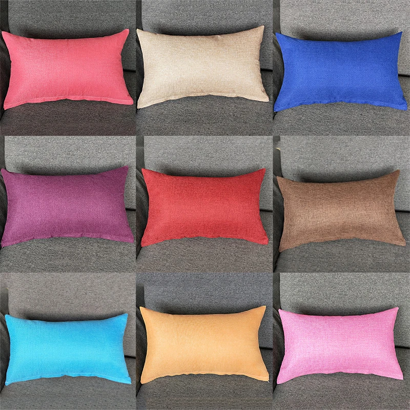 

Модный чехол для подушки 30*50 см, гладкая наволочка, однотонный чехол для подушки, товары для дома, шелковые атласные наволочки для подушек, н...