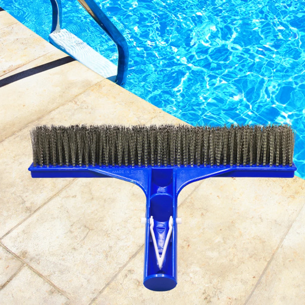 10 Inch Plastic Cleaning Brush Tip Cleaner Curved Swimming Pool Broom Algae Portable Surfaces Heavy Duty Spa Walls Accessories | Игрушки и