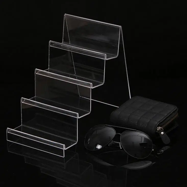 High Level  In Stock Acrylic Transparent Display Shelf Mobile Book Wallet Glasses Rack Multilayers Cellphone Jewellery Display images - 6