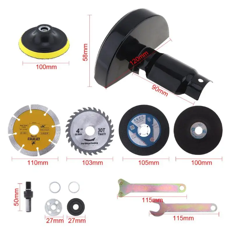 

17Pcs 13mm Electric Drill Cutting Seat Conversion Tool with Grinding Wheel M7DA