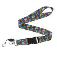 ca233 wholesale 10pcslot multicolored glass lanyards for keychain id card pass phone usb badge holder hang rope lariat lanyard
