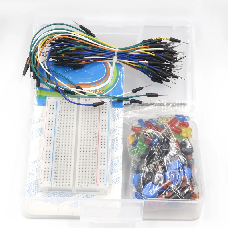 TZT стартовый комплект для arduino резистор/светодиодный/конденсатор/перемычки/макетный Резистор Комплект с розничной коробкой
