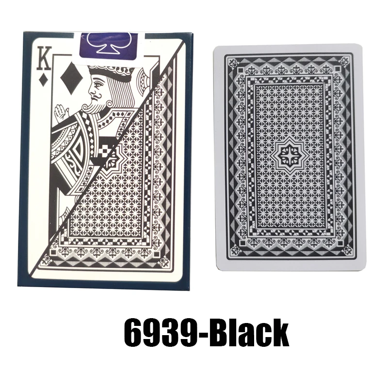 6939 Black 1 колода/54 шт Техасский Холдем пластиковые игральные карты Игры покер карты водонепроницаемые и скучные польские Покер звезда настольные игры 58*88 мм карты - Цвет: 6939 Black