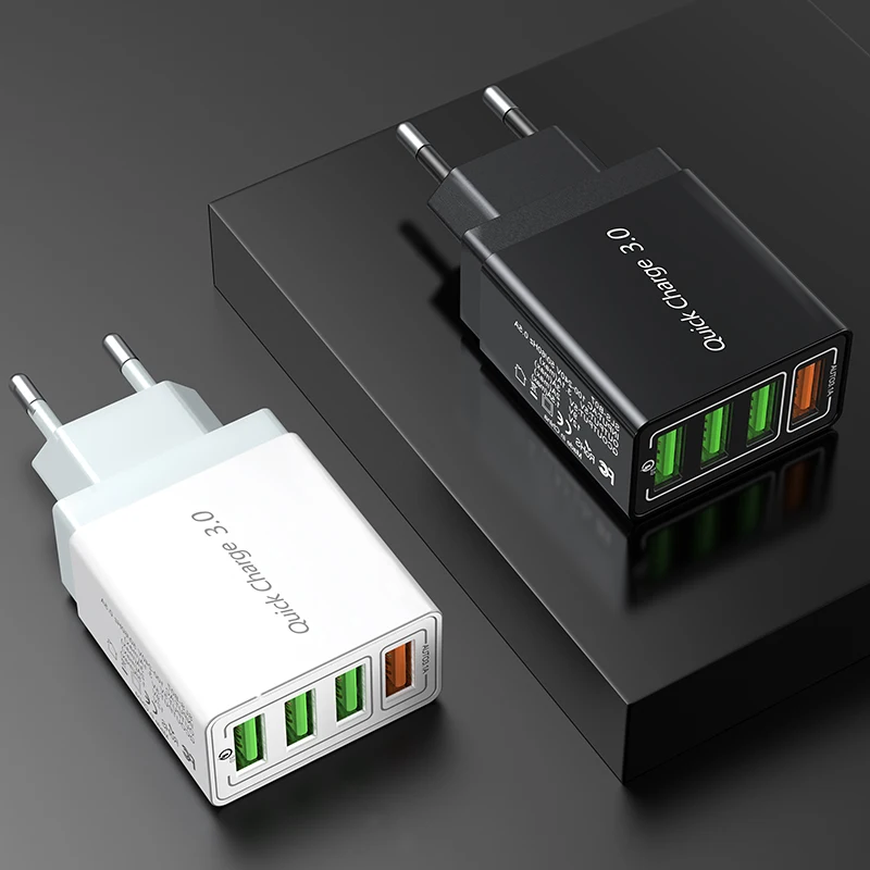 Быстрое зарядное устройство Udyr 3 0 4 USB для iPhone 8 7X11 Smausng S10 Xiaomi Huawei быстрое QC3.0