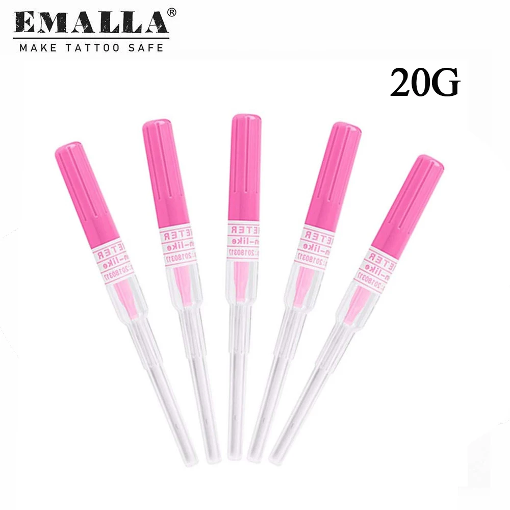 Горячая Распродажа 50 шт 20 г Калибровочные иглы для пирсинга I.V катетер