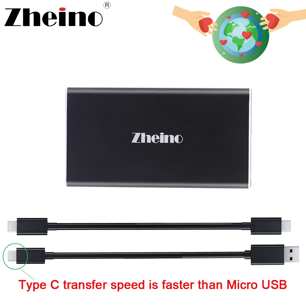 Zheino внешний жесткий диск SSD Тип C USB 3 1 120 ГБ 240 500 Гб 128 512 внешнее хранилище