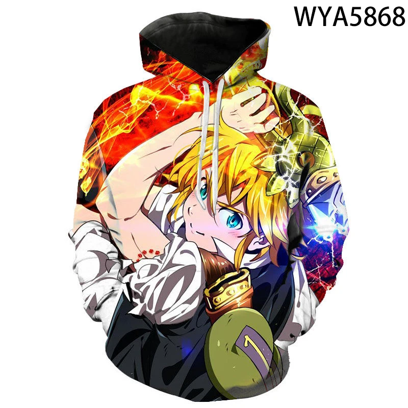 

Men Women Children The Seven Deadly Sins Nana Anime Sweatshirts 3D Printed Pullover Boy Girl Kids Hoodies Streetwear Jacket