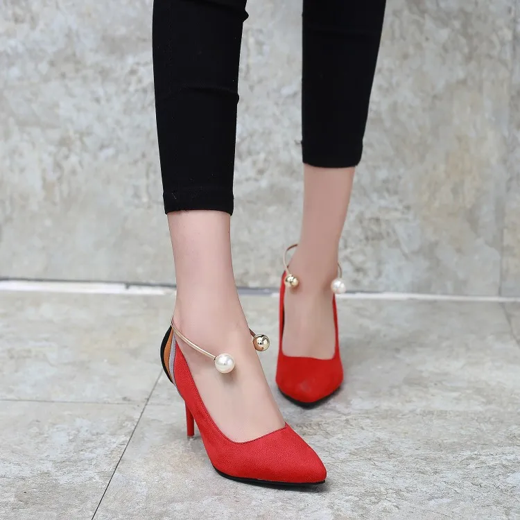 Большие размеры 11 12 13 Женская обувь на высоком каблуке Женские туфли-лодочки