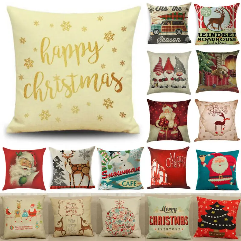 18x18 дюймов Веселый Рождественский дизайн чехол для подушки Рождественская