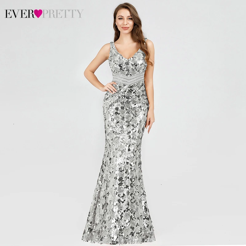 Новинка, расшитое блестками платье для выпускного вечера Ever Pretty Sparkle, v-образный вырез, Русалка, спагетти ремень, женские элегантные вечерние длинные платья, Vestido Formatura