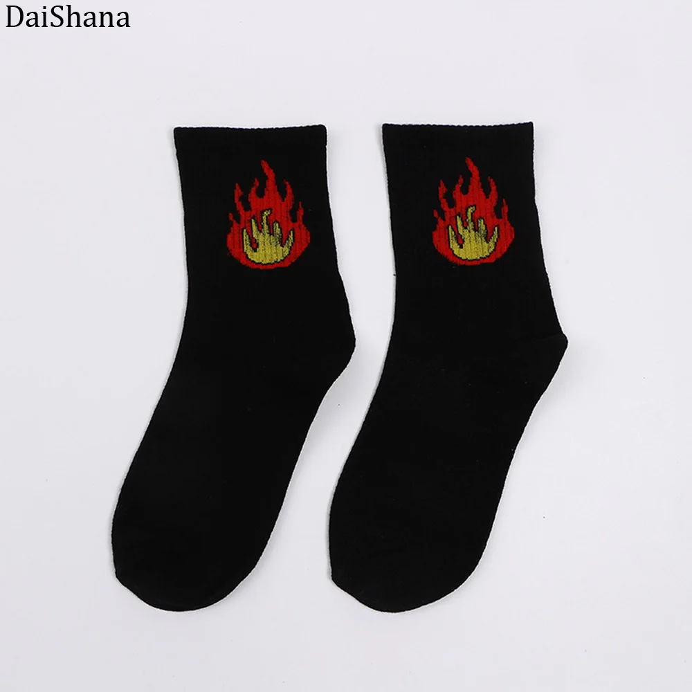 DaiShana/Новое поступление, корейские носки в японском стиле унисекс Harajuku, модные повседневные забавные хлопковые носки с рисунком кактуса, динозавра, белые носки